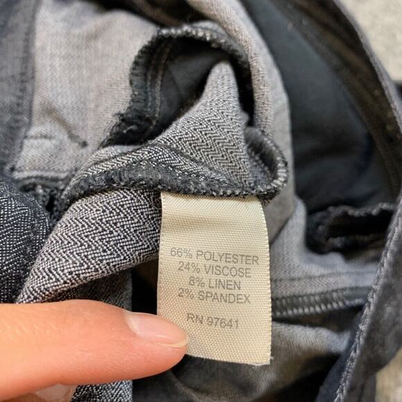 J Jill Pants Womens 2 Gray Linen Blend Stretch Wide Leg Welt Pockets Trousers - Picture 7 of 10